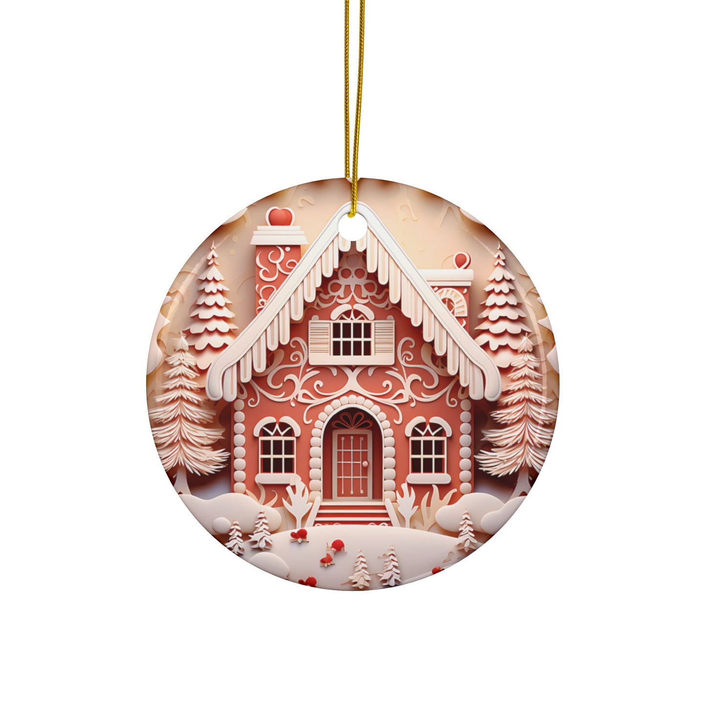 Personalized Decorative Ceramic Ornaments, Family Ornaments for Christmas, Holiday Decor, Unique Gift Ideas, Double-Sided Design