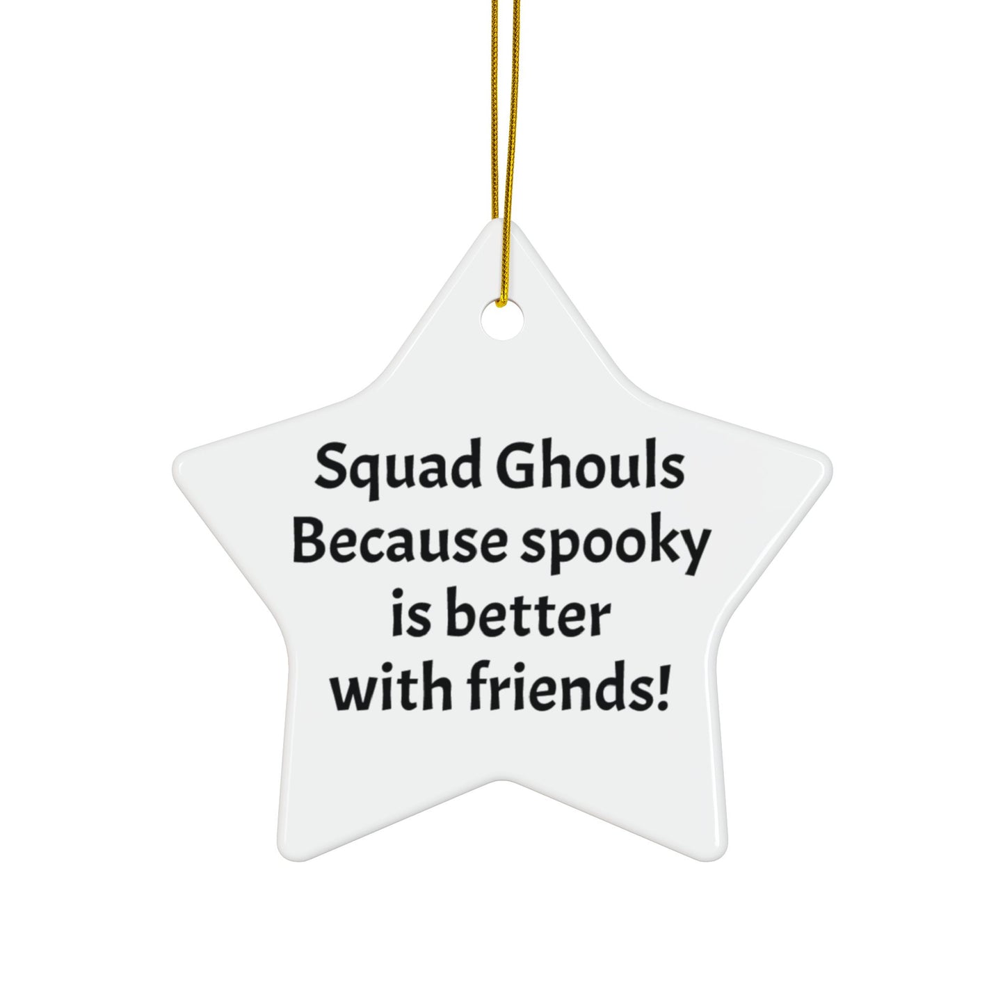 Personalized Squad Ghouls Halloween Ornaments, Double Sided Ceramic Ornament, Fall Decor, Halloween Gifts, Party Favors