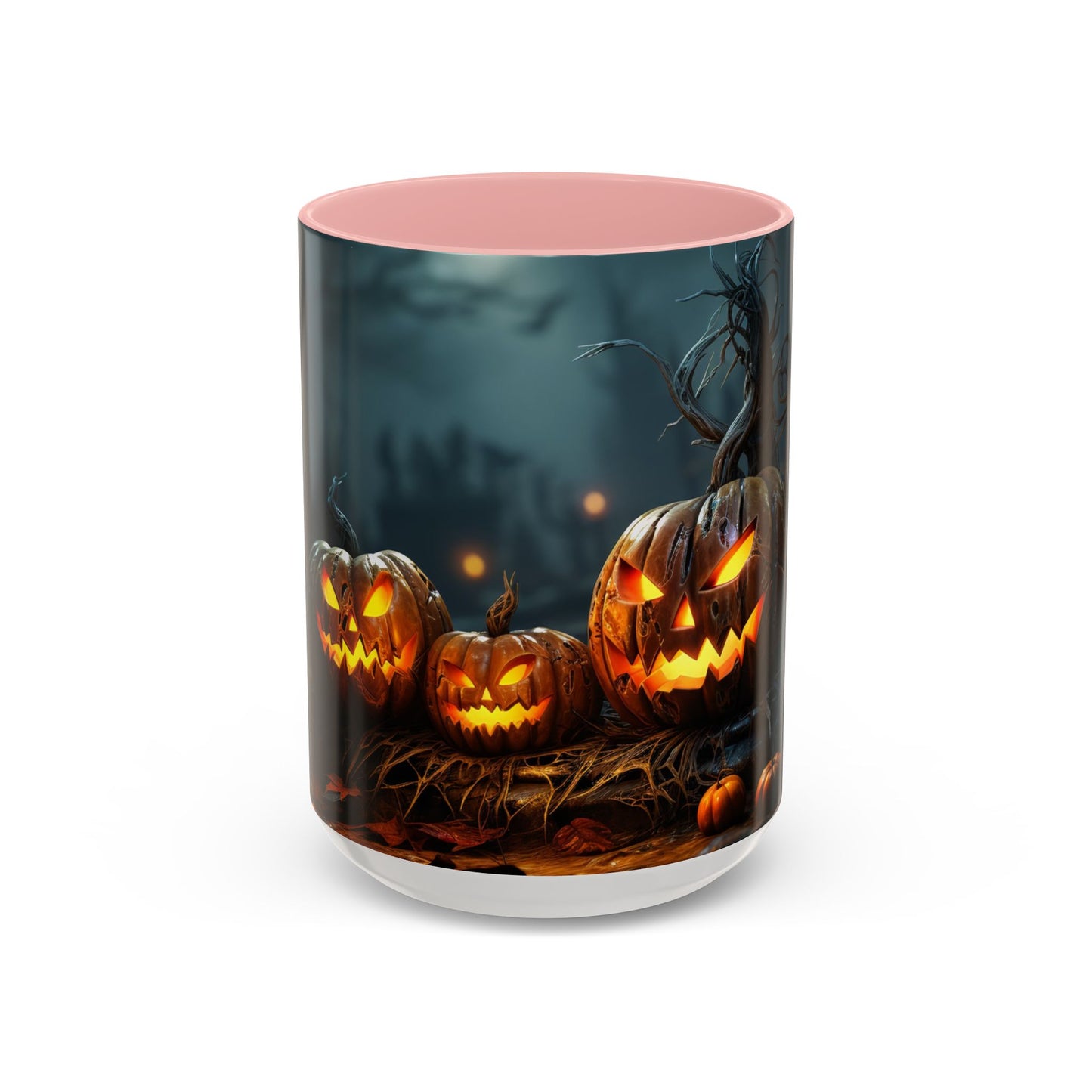 Halloween Pumpkin Accent Coffee Mug, Spooky Decor for Fall, Perfect Gift for Halloween Lovers, Seasonal Drinkware, Gift for Halloween Day