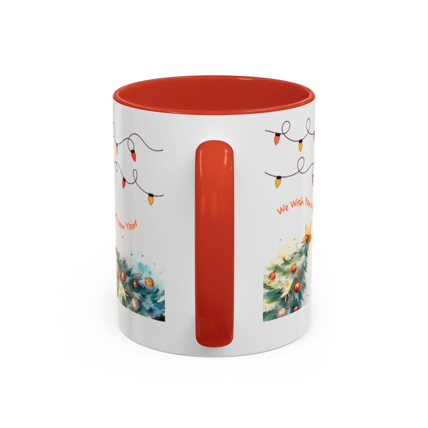 Personalized Festive Cat Accent Coffee Mug, Holiday, Christmas, Unique Gift, Home Decor, Cute Cat Lovers, Christmas Day Gift