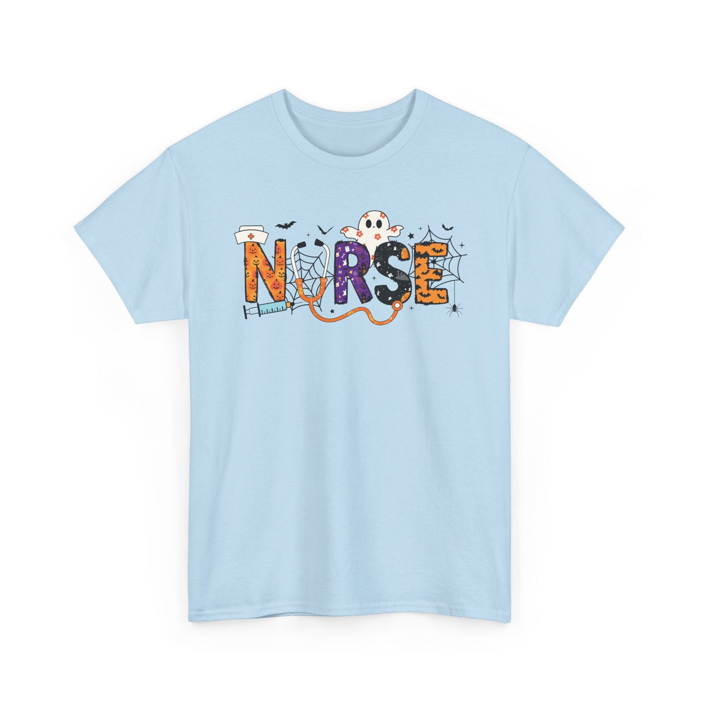 Nurse Graphic Tee, Funny T-Shirt for Nurses, Great Gift for Healthcare Workers, Nursing Student Apparel, Halloween-Themed Nursing Shirt