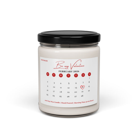 February Valentine day Calendar Heart Candle, Date Jar, Valentine's Day Gift. Soy Wax Candle, Anniversary Candle, Scented 9oz Candle