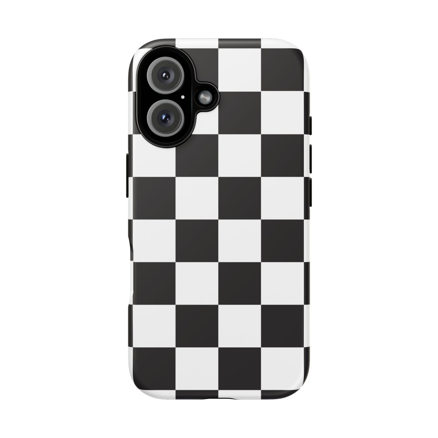 Black and White Checker iPhone Case, Stylish iPhone Cover for Teens, Holiday Gift, Unique Mobile Accessories, Tough Protection