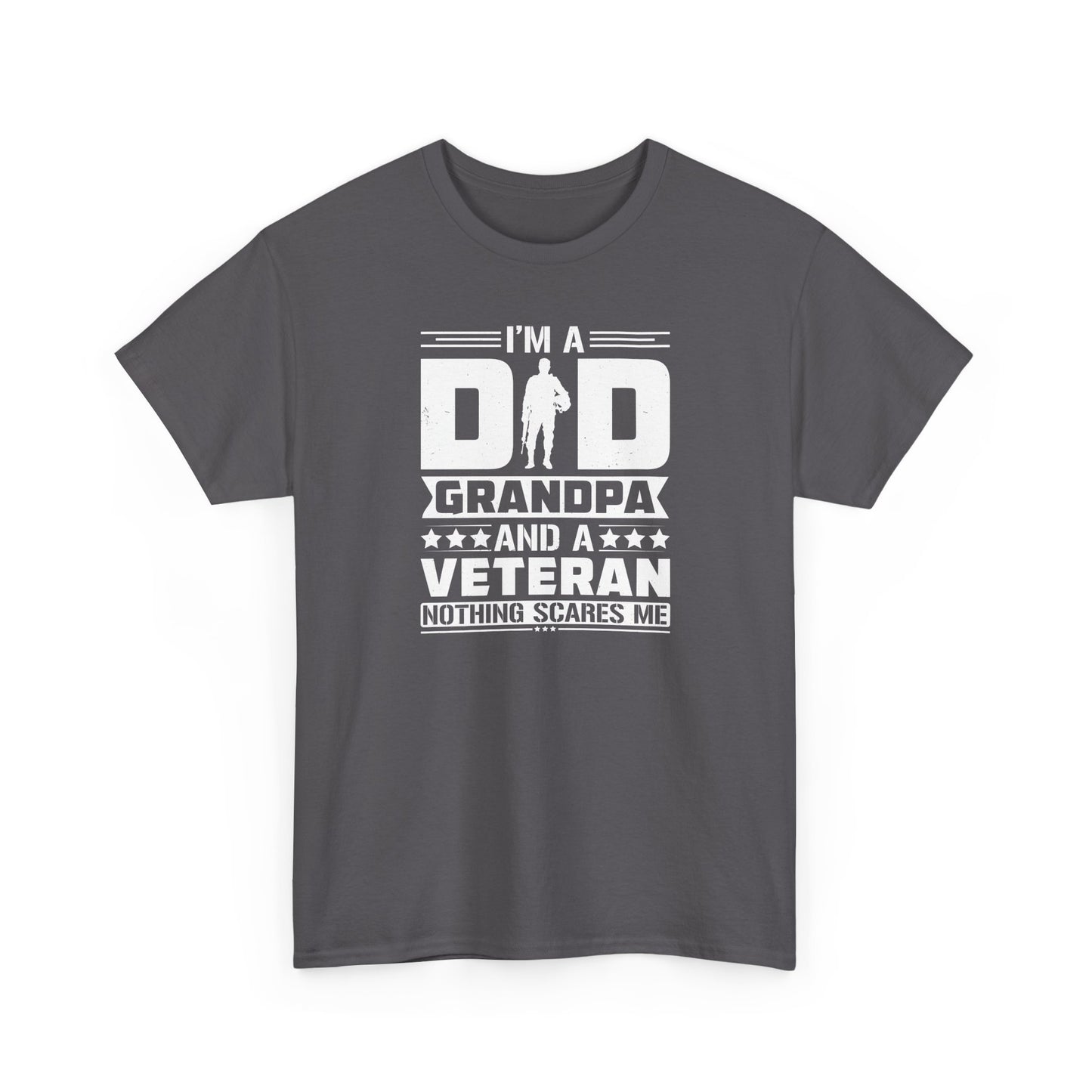 Funny Veteran Grandpa Cotton T-Shirt, Perfect Gift for Father's Day, Military Families, Memorial Day, Patriotic Shirt, Military Pride