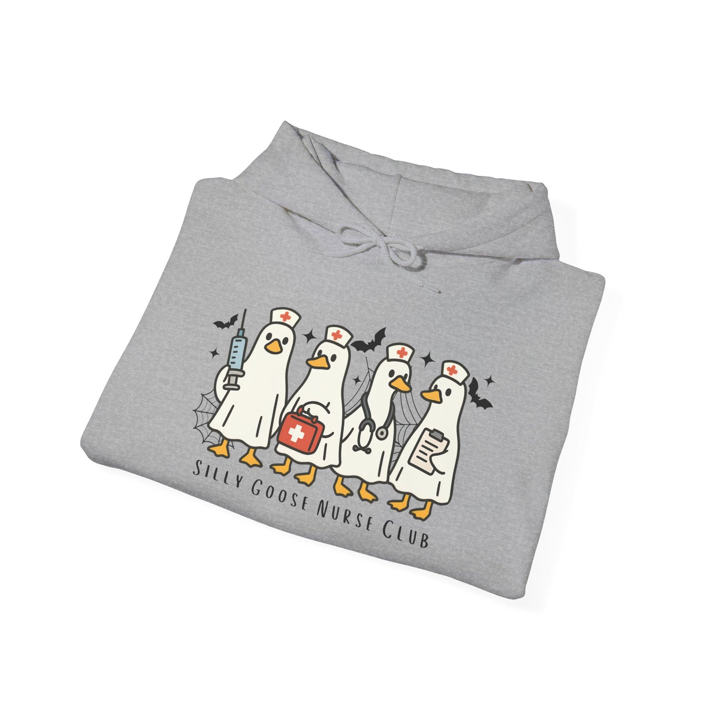 Silly Goose Nurse Hoodie - Unisex Heavy Blend Sweatshirt, Funny Gift for Friends, Cozy Casual Wear, Perfect for Birthdays, Celebrations