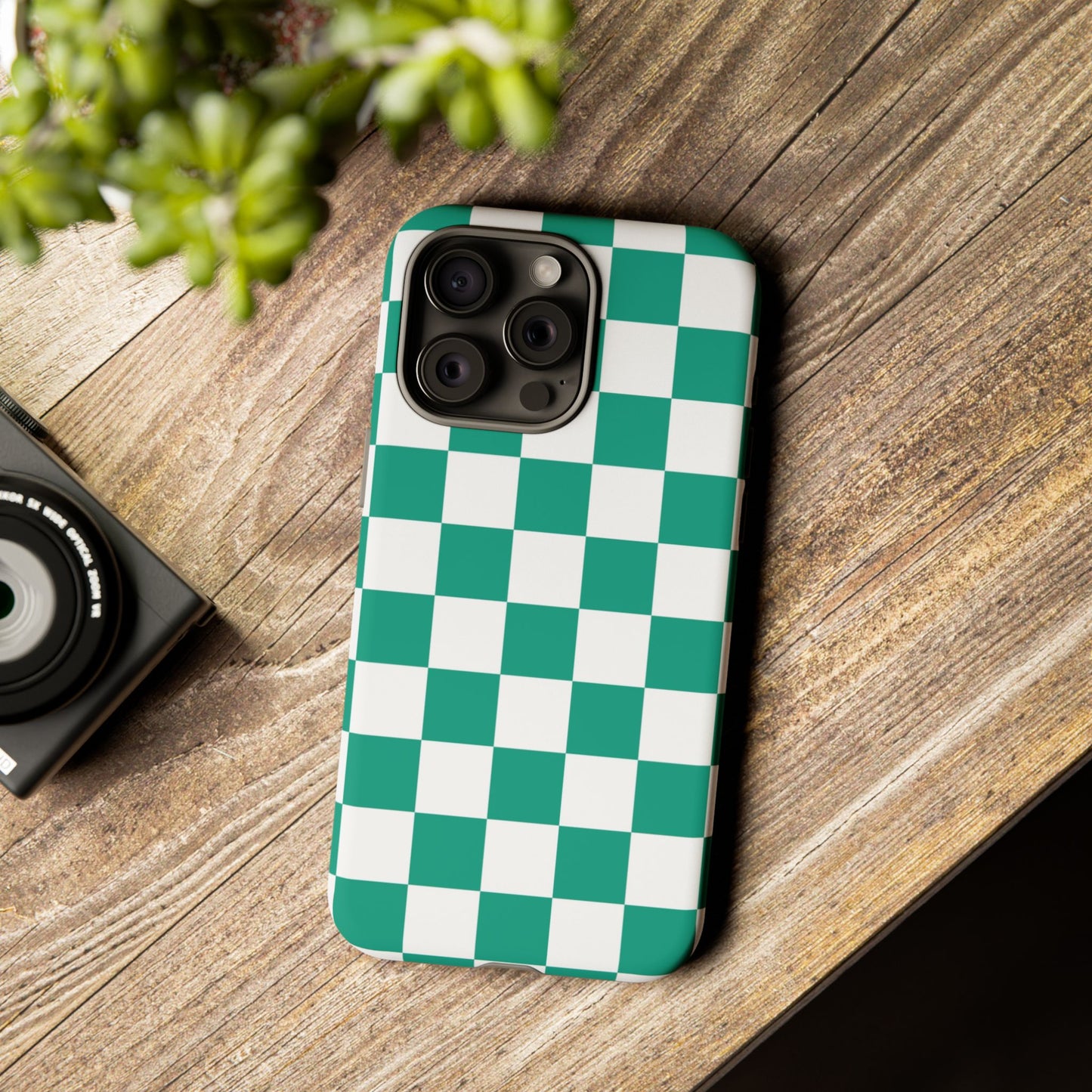 Checkered iPhone Case, Stylish Phone Cover,  Mobile Case For iPhone 17 Pro, 17, 16, 15, 14, 13, 12, 11, X, XR,XS MAX, Chic Gift for Her