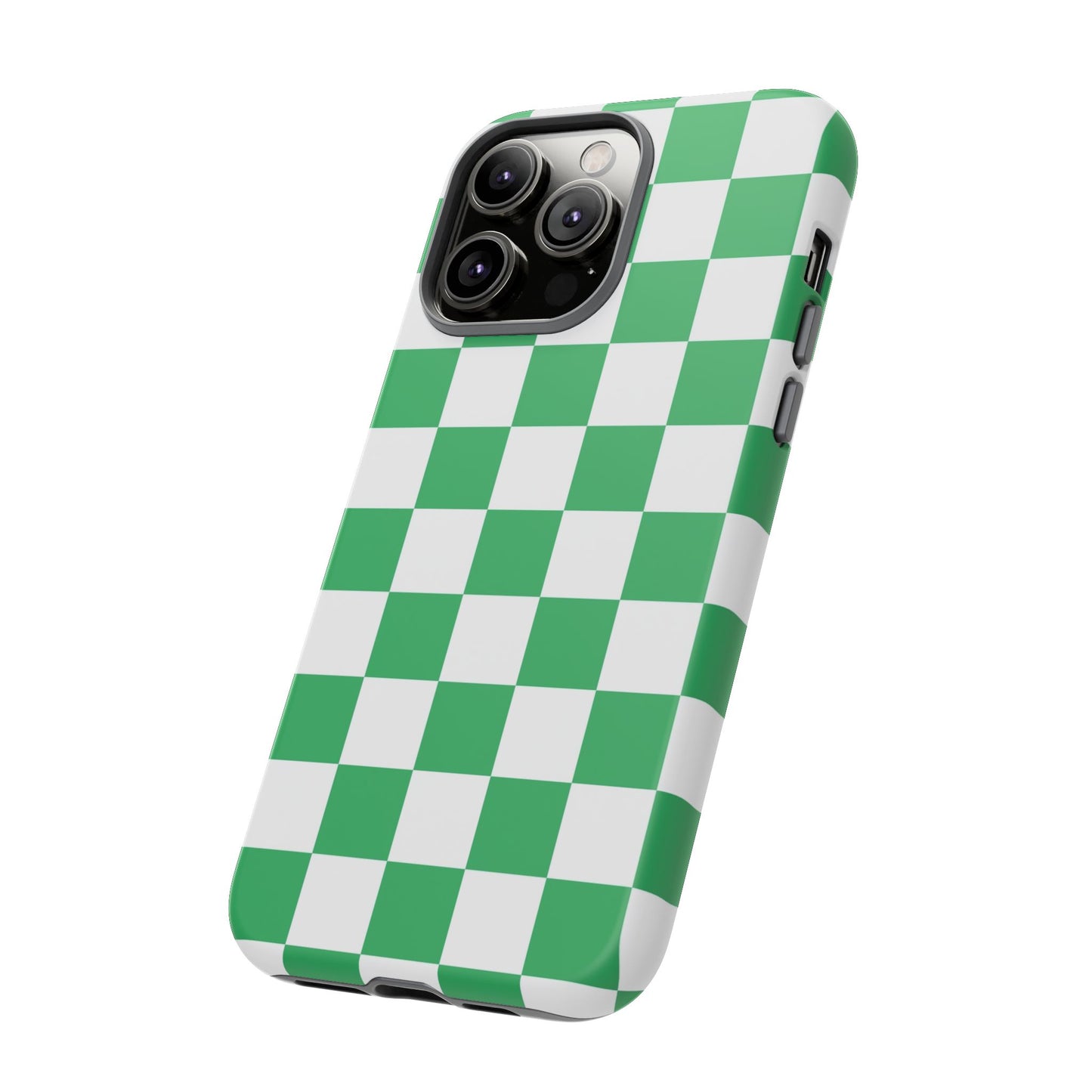 Green Checkerboard Phone Case, iPhone 17 Pro, 17, 16, 15, 14, 13, 12, 11, X, XR, XS MAX, Mobile Cover, Gift for Students, Phone Accessory