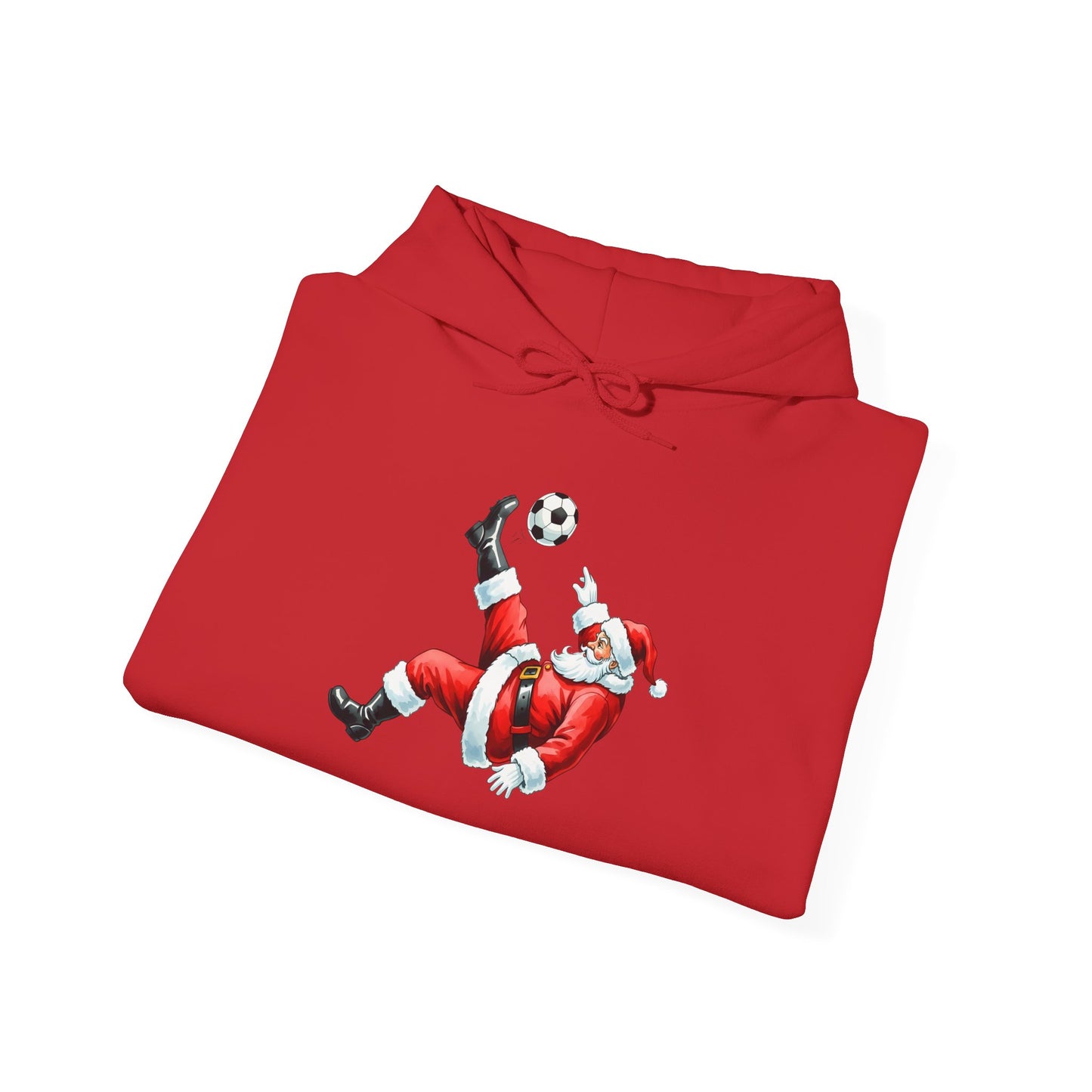 Santa Soccer Hoodie, Christmas Sportswear, Holiday Gift, Winter Fashion, Cozy Sweatshirt, Festive Apparel, Football Lover