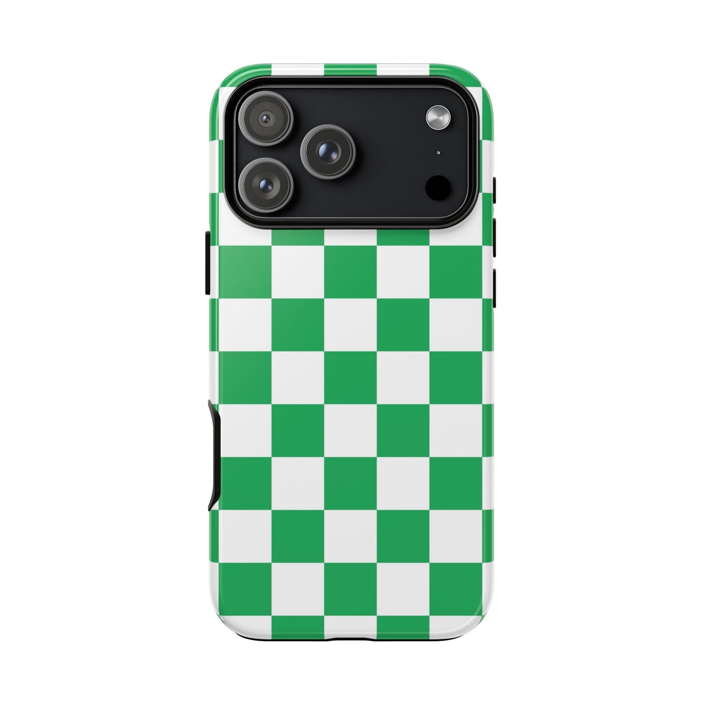Green Checkerboard Phone Case, iPhone 17 Pro, 17, 16, 15, 14, 13, 12, 11, X, XR, XS MAX, Mobile Cover, Gift for Students, Phone Accessory