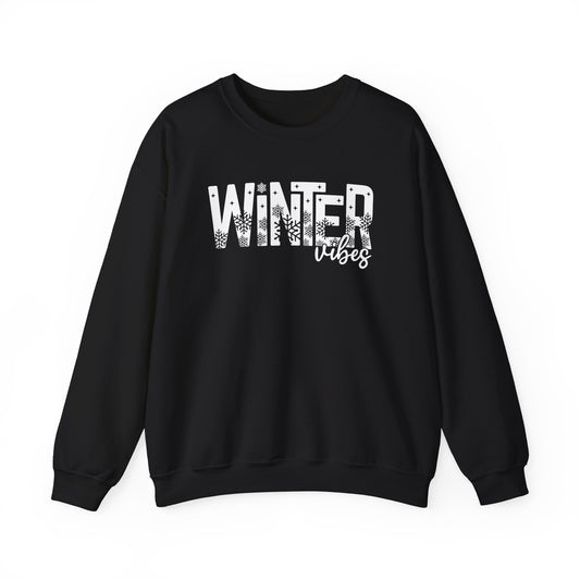 Winter Vibes Sweatshirt Snowy Aesthetic Pullover | Cute Winter Shirt for Women | Cold Weather Hoodie Alternative | Christmas Season Sweater