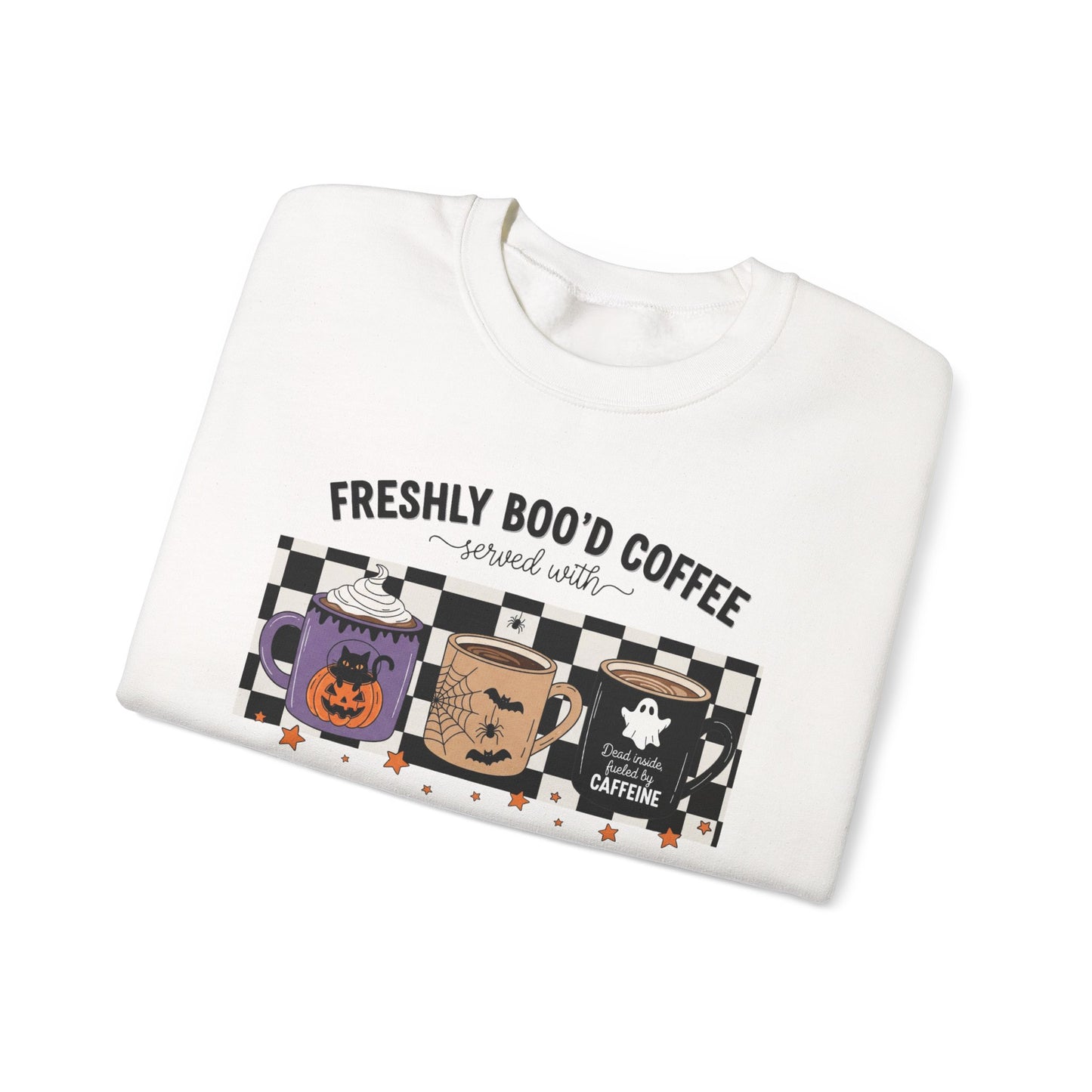 Halloween Coffee Sweatshirt, Cozy Crewneck, Fall Apparel, Scream & Sugar Tee, Gift for Coffee Lovers, Halloween Apparel