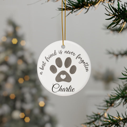 Personalized Pet Memorial Ornaments for Dog Lovers, Holiday Décor, Custom Gifts, Dog Lover Gifts, Pet Loss Remembrance
