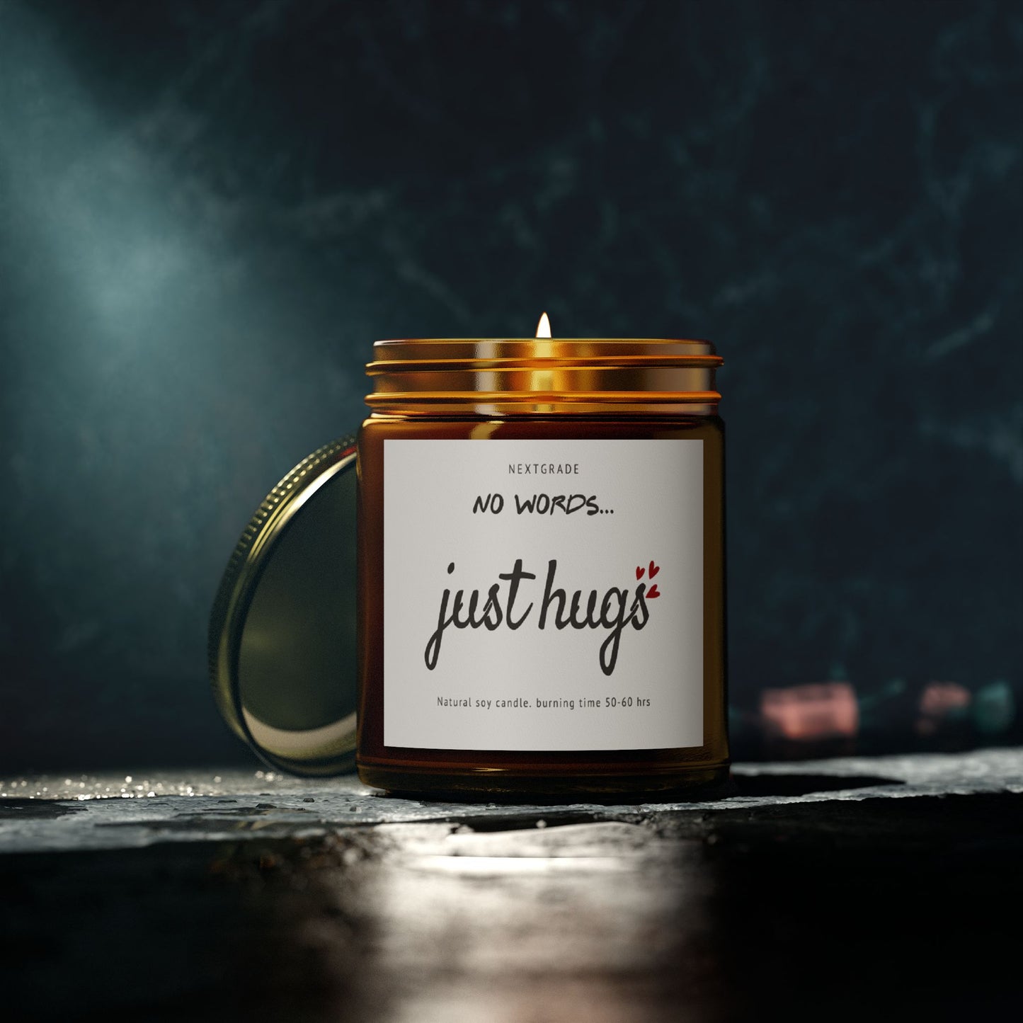 Gifts for Loss of Loved One, 9oz Lavender Scented Soy Wax Candle, No Words Just Hugs, Think of You, Condolence, Get Well Candle for Women