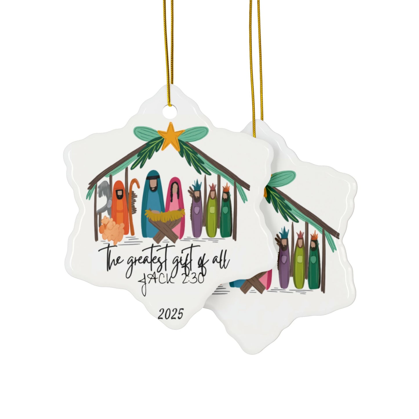 Personalized Ceramic Christmas Ornaments, Nostalgic Holiday Decorations, Perfect Gift for Family, Ideal for Tree Decor