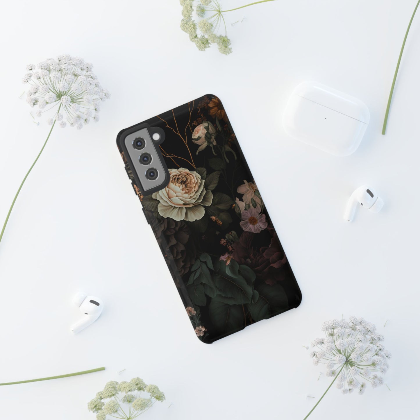 Floral Phone Case For iPhone And Samsung, Tough Cases, Flower Design, Stylish Protection, Gift for Her, Nature Lovers Accessory, Floral Gift