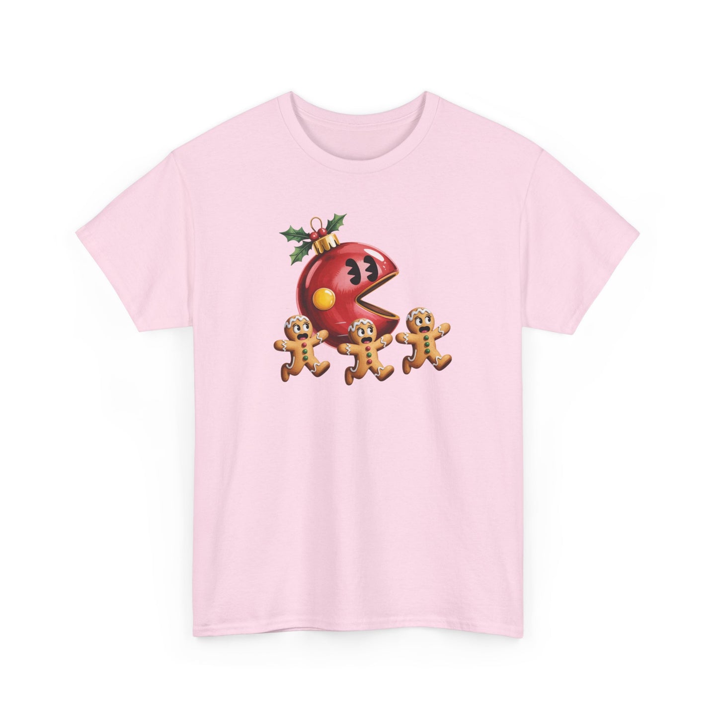 Festive Holiday Tee, Christmas Gift, Retro Video Game Shirt, Gingerbread Print, Casual Wear, Fun Holiday Apparel, Gift for her