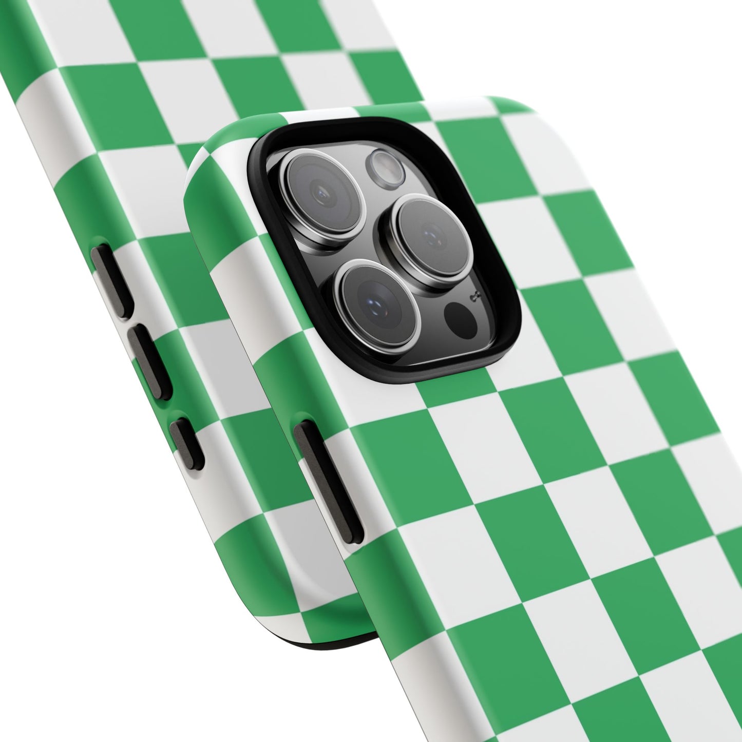 Green Checkerboard Phone Case, iPhone 17 Pro, 17, 16, 15, 14, 13, 12, 11, X, XR, XS MAX, Mobile Cover, Gift for Students, Phone Accessory