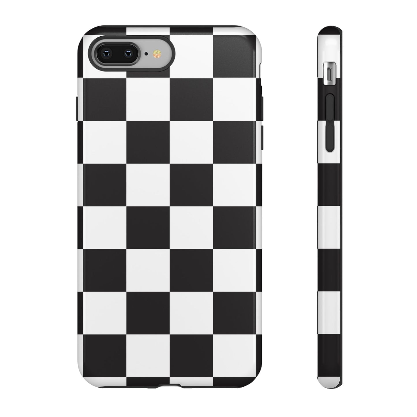 Black and White Checker iPhone Case, Stylish iPhone Cover for Teens, Holiday Gift, Unique Mobile Accessories, Tough Protection