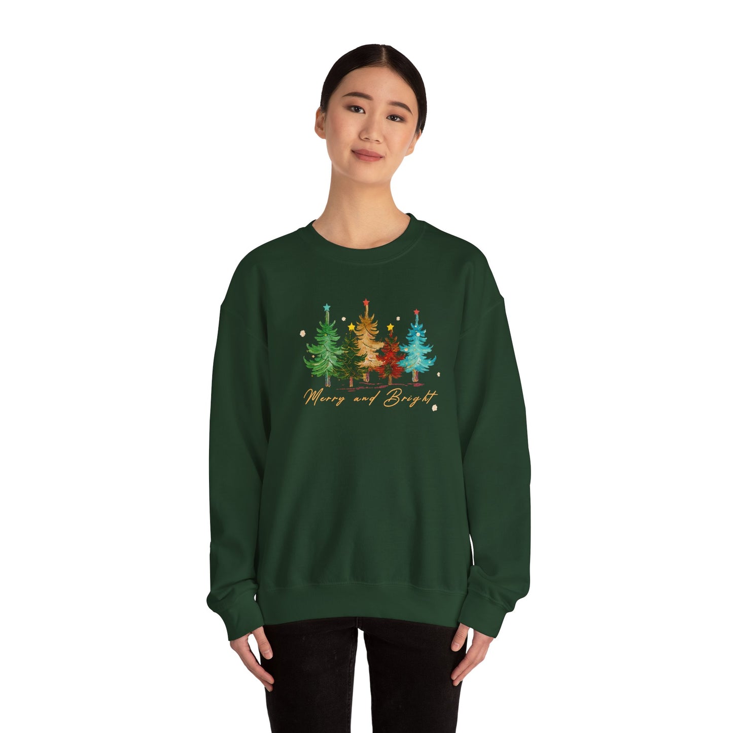 Cozy Christmas Trees Sweatshirt, Holiday Apparel, Warm Sweater Gift, Nature Lover Top, Christmas and Winter Essential, Christmas  day Gift