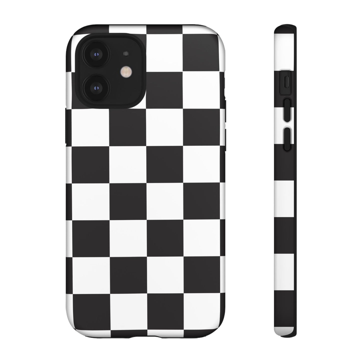 Black and White Checker iPhone Case, Stylish iPhone Cover for Teens, Holiday Gift, Unique Mobile Accessories, Tough Protection