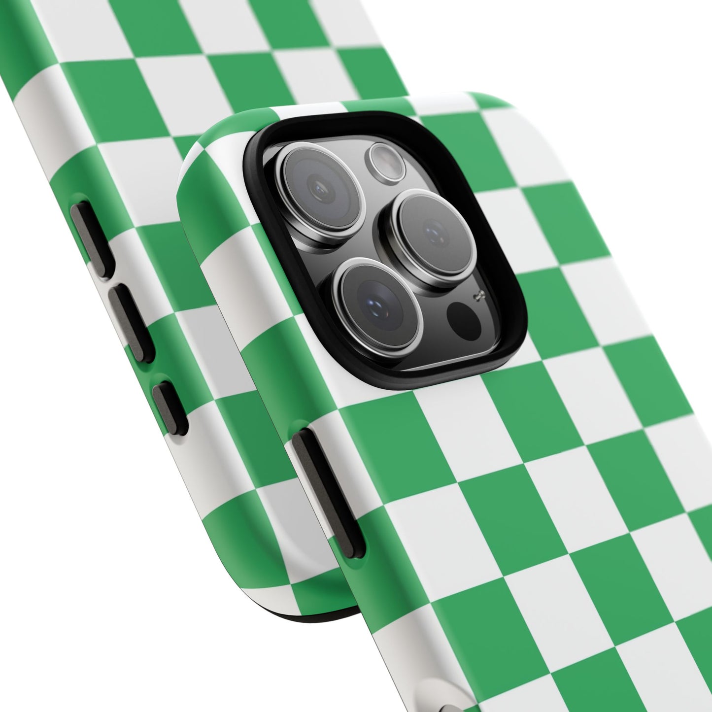 Green Checkerboard Phone Case, iPhone 17 Pro, 17, 16, 15, 14, 13, 12, 11, X, XR, XS MAX, Mobile Cover, Gift for Students, Phone Accessory