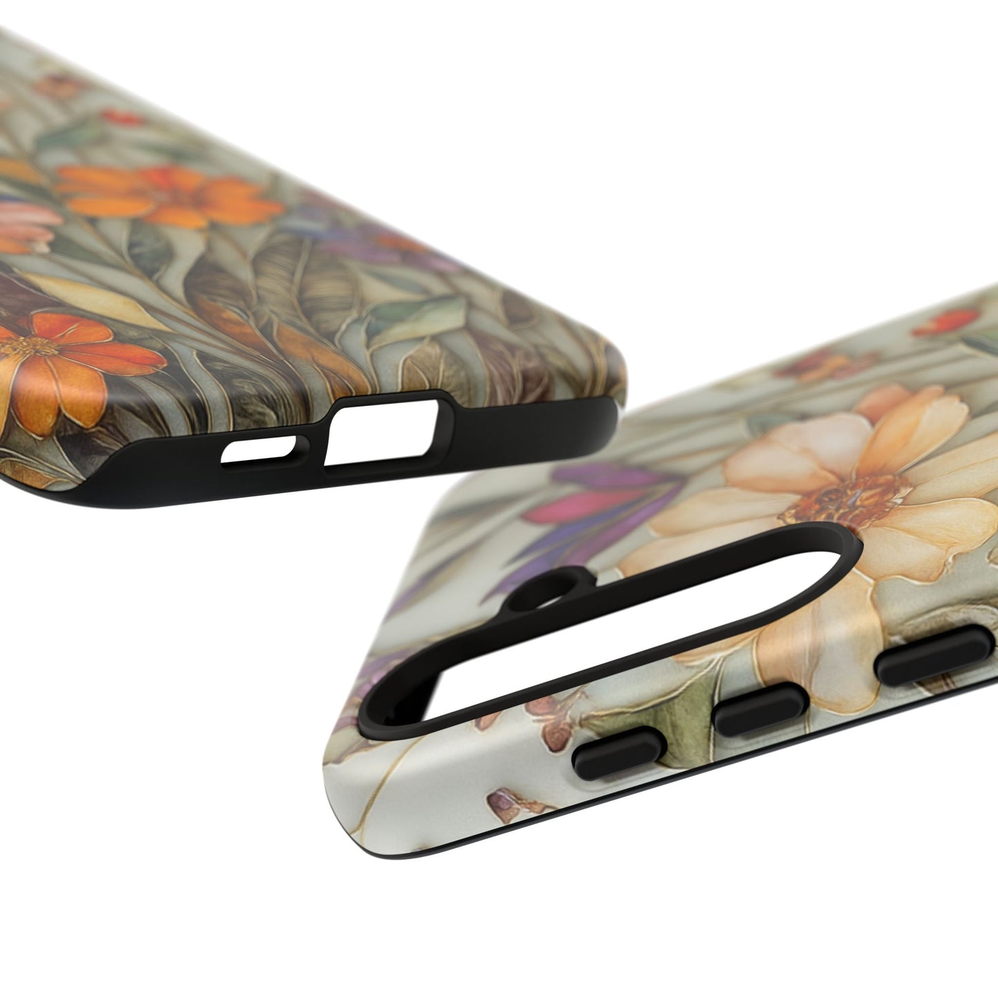 Phone case For iPhone & Samsung, Wildflower Mosaic MagSafe iPhone Case: Botanical Floral Design iPhone