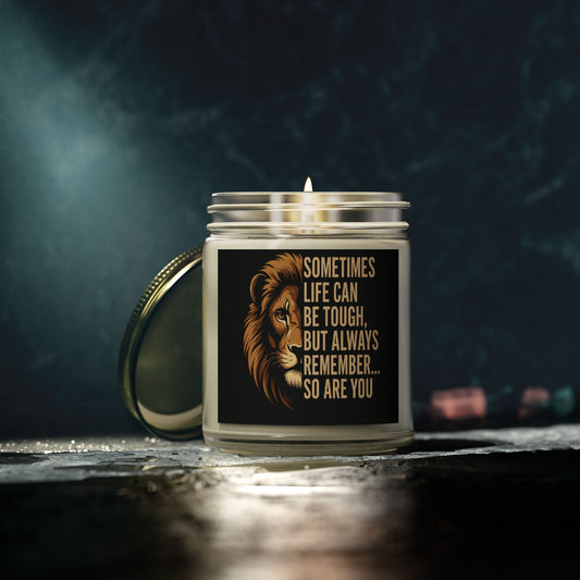 Inspirational Scented Candles, Motivational Gift for Home, Aromatherapy, Relaxation, Lion Design, Self-Care