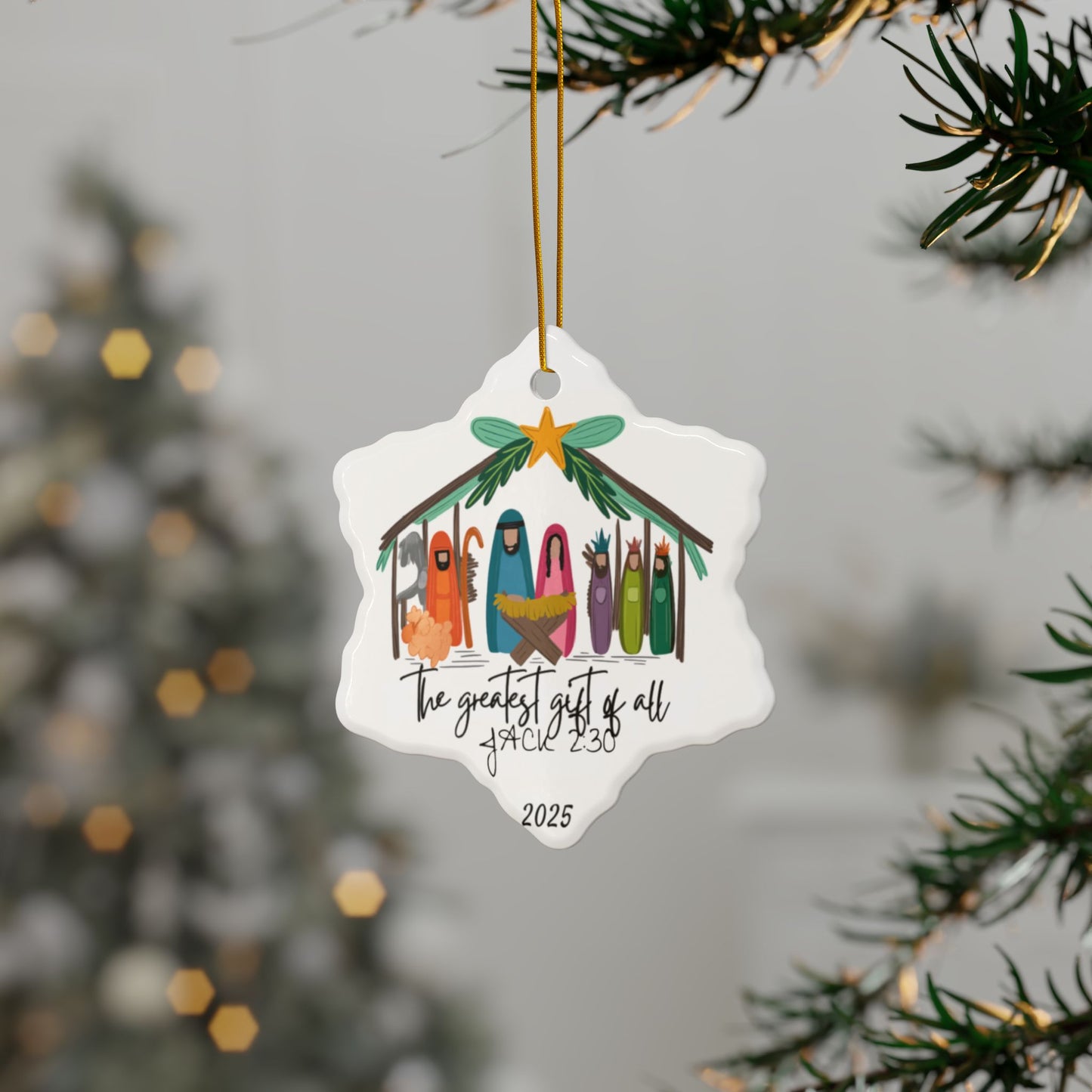 Personalized Ceramic Christmas Ornaments, Nostalgic Holiday Decorations, Perfect Gift for Family, Ideal for Tree Decor