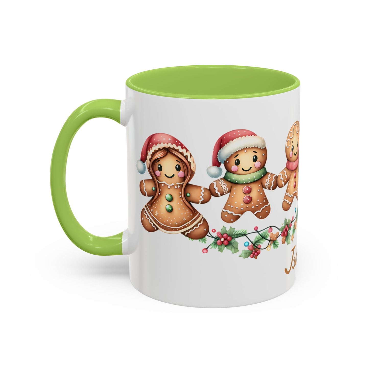 Personalized Gingerbread Friends Coffee Mug, Holiday Mug, Christmas Decor, Personalized Coffee Cup, Gift for Her, Winter Wonderland