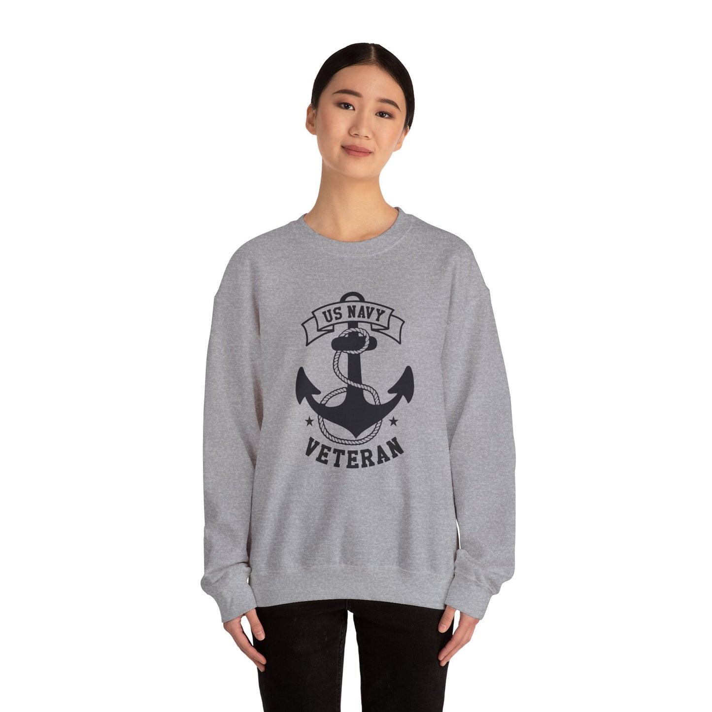 US Navy Veteran Crewneck Sweatshirt, Proud Navy Sweatshirt, Military Pride Apparel, Veteran Gift, Cozy Sweatshirt for Navy Heroes