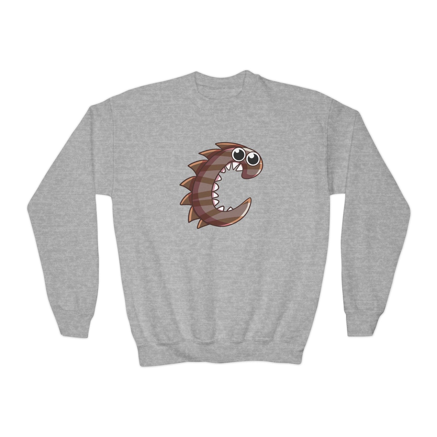 Cute Fish Graphic Youth Crewneck Sweatshirt, Fun Gift, Cozy Wear, Casual Style, Perfect for Kids, Name Initial Sweatshirt, Birthday Gift