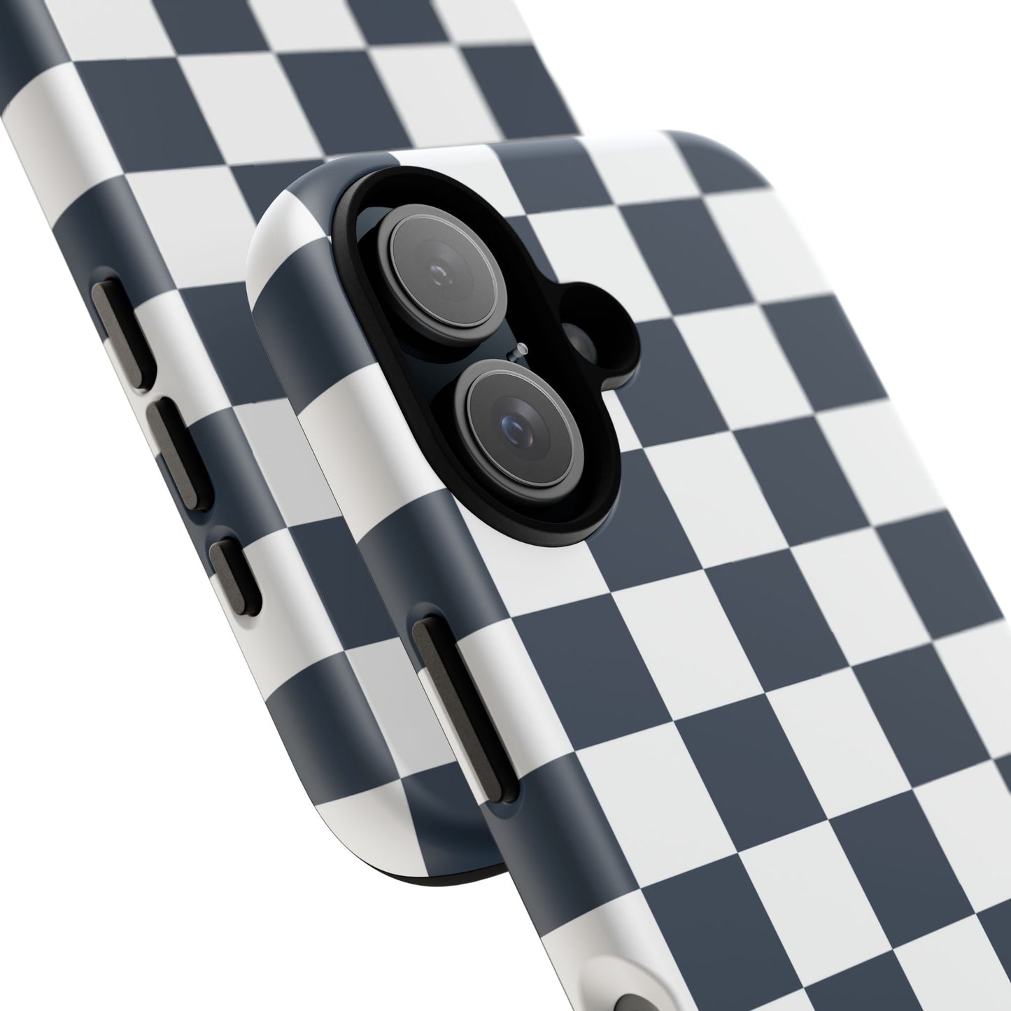 Navy Checkerboard Phone Case, iPhone 17 Pro, 17, 16, 15, 14, 13, 12, 11, X, XR, XS MAX, Tough Case for iPhone