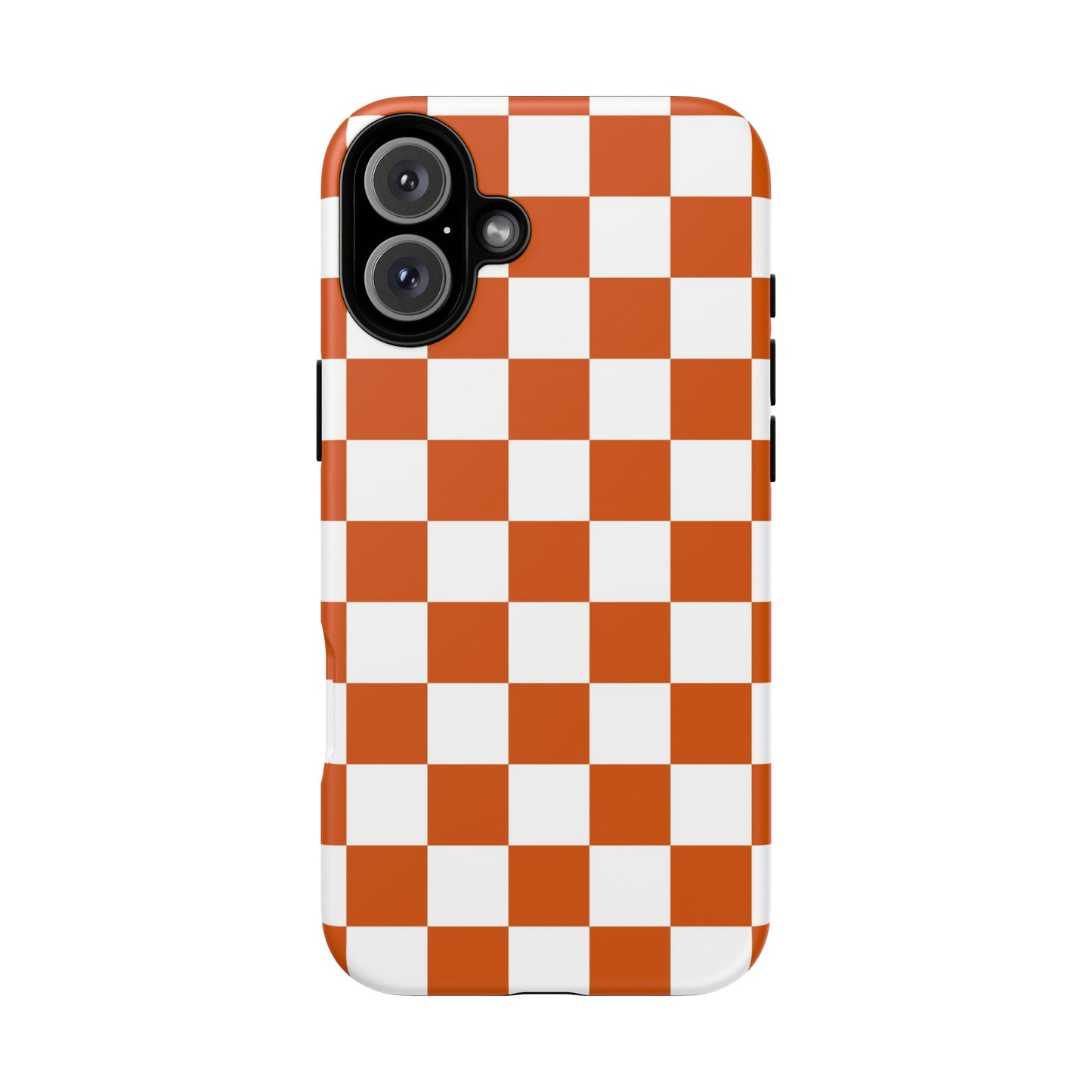 Checkered Phone Case, Checkered Phone Case - iPhone 17 16 15 14 13 12 11 Pro Max  - Trendy Black and Brown Checkerboard