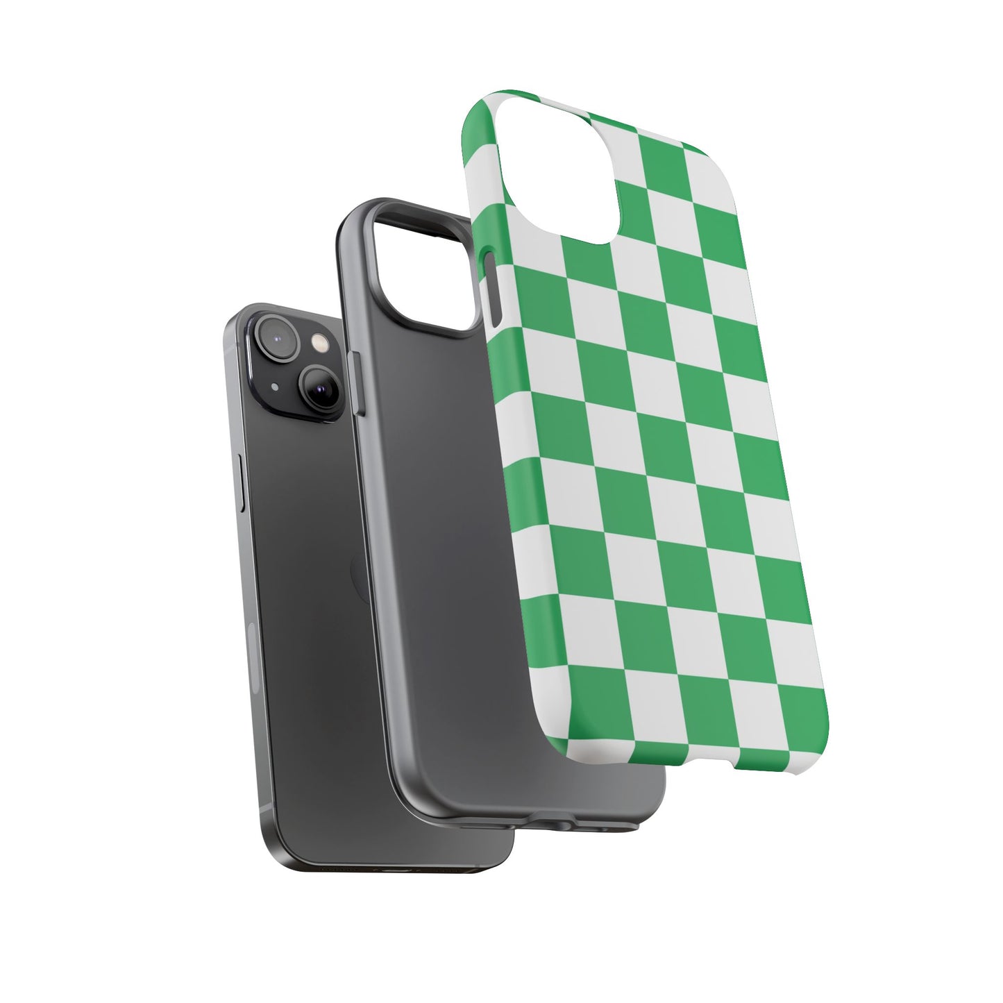 Green Checkerboard Phone Case, iPhone 17 Pro, 17, 16, 15, 14, 13, 12, 11, X, XR, XS MAX, Mobile Cover, Gift for Students, Phone Accessory