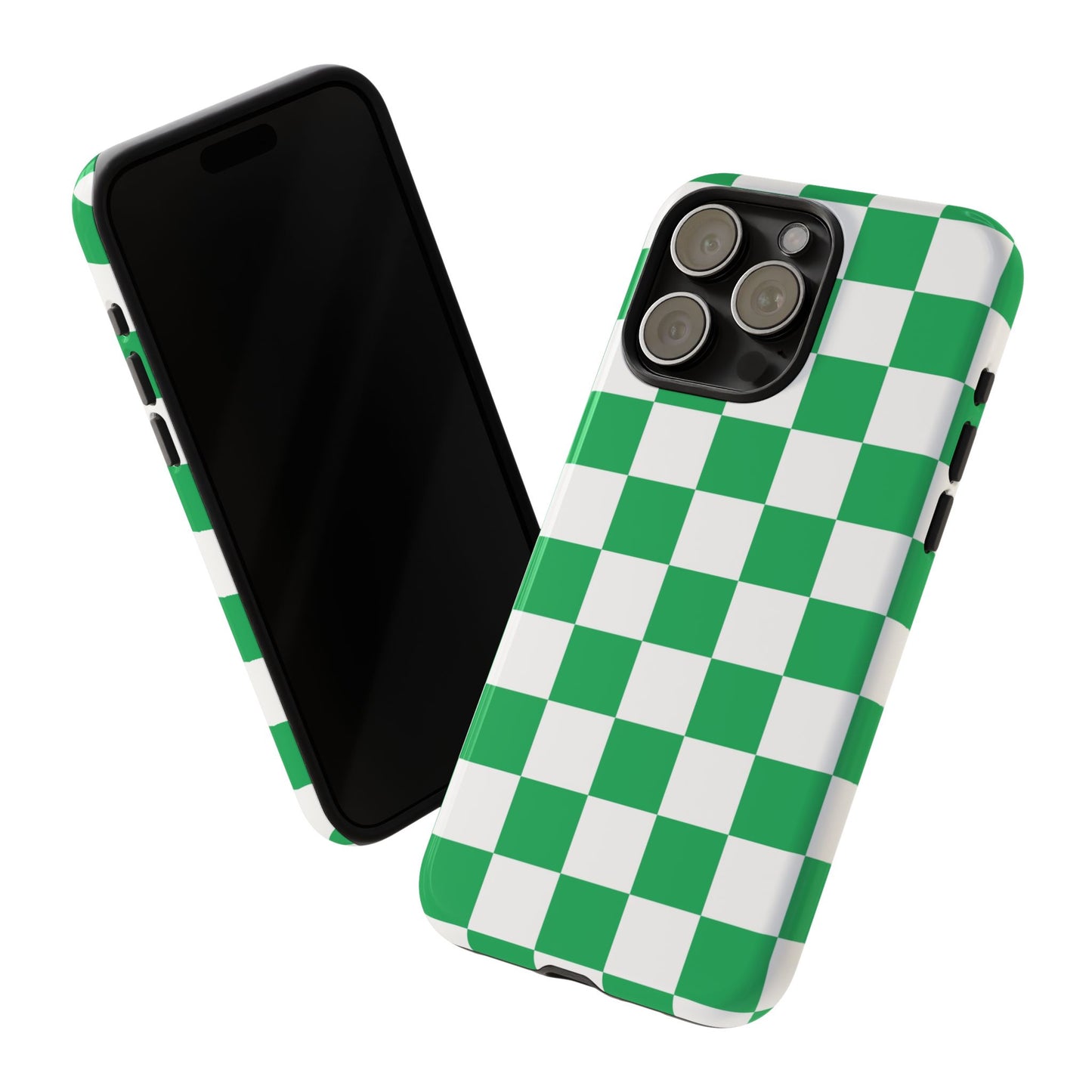Green Checkerboard Phone Case, iPhone 17 Pro, 17, 16, 15, 14, 13, 12, 11, X, XR, XS MAX, Mobile Cover, Gift for Students, Phone Accessory
