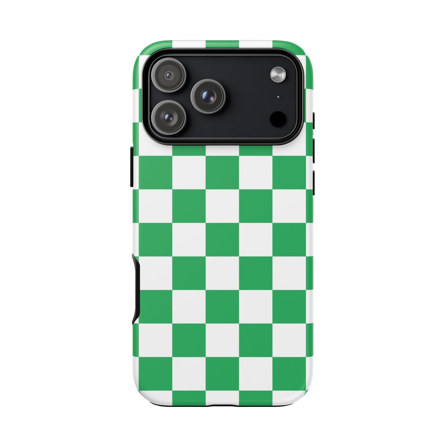 Green Checkerboard Phone Case, iPhone 17 Pro, 17, 16, 15, 14, 13, 12, 11, X, XR, XS MAX, Mobile Cover, Gift for Students, Phone Accessory