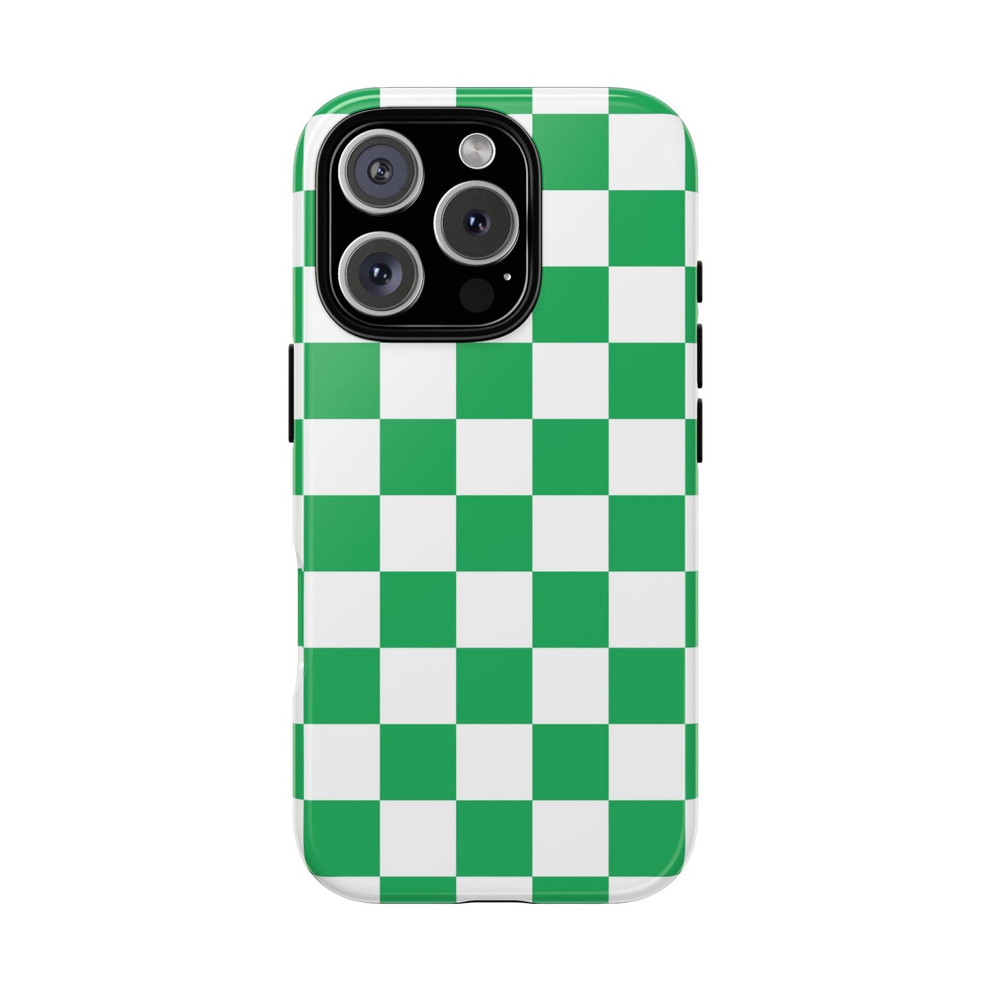 Green Checkerboard Phone Case, iPhone 17 Pro, 17, 16, 15, 14, 13, 12, 11, X, XR, XS MAX, Mobile Cover, Gift for Students, Phone Accessory