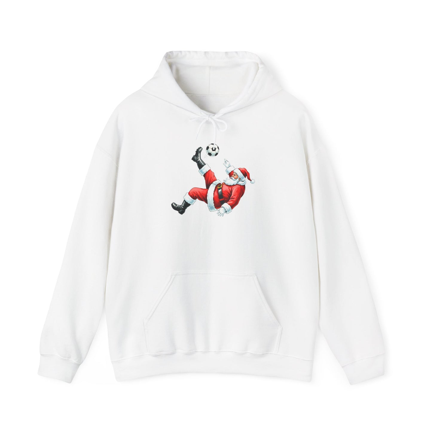 Santa Soccer Hoodie, Christmas Sportswear, Holiday Gift, Winter Fashion, Cozy Sweatshirt, Festive Apparel, Football Lover