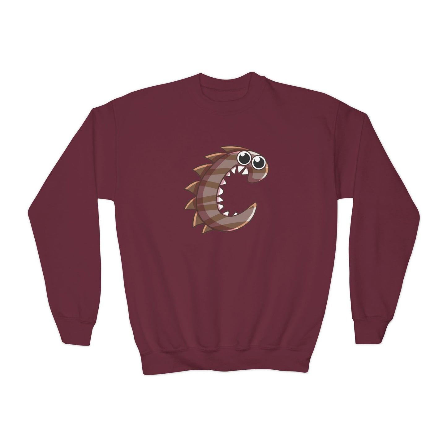 Cute Fish Graphic Youth Crewneck Sweatshirt, Fun Gift, Cozy Wear, Casual Style, Perfect for Kids, Name Initial Sweatshirt, Birthday Gift