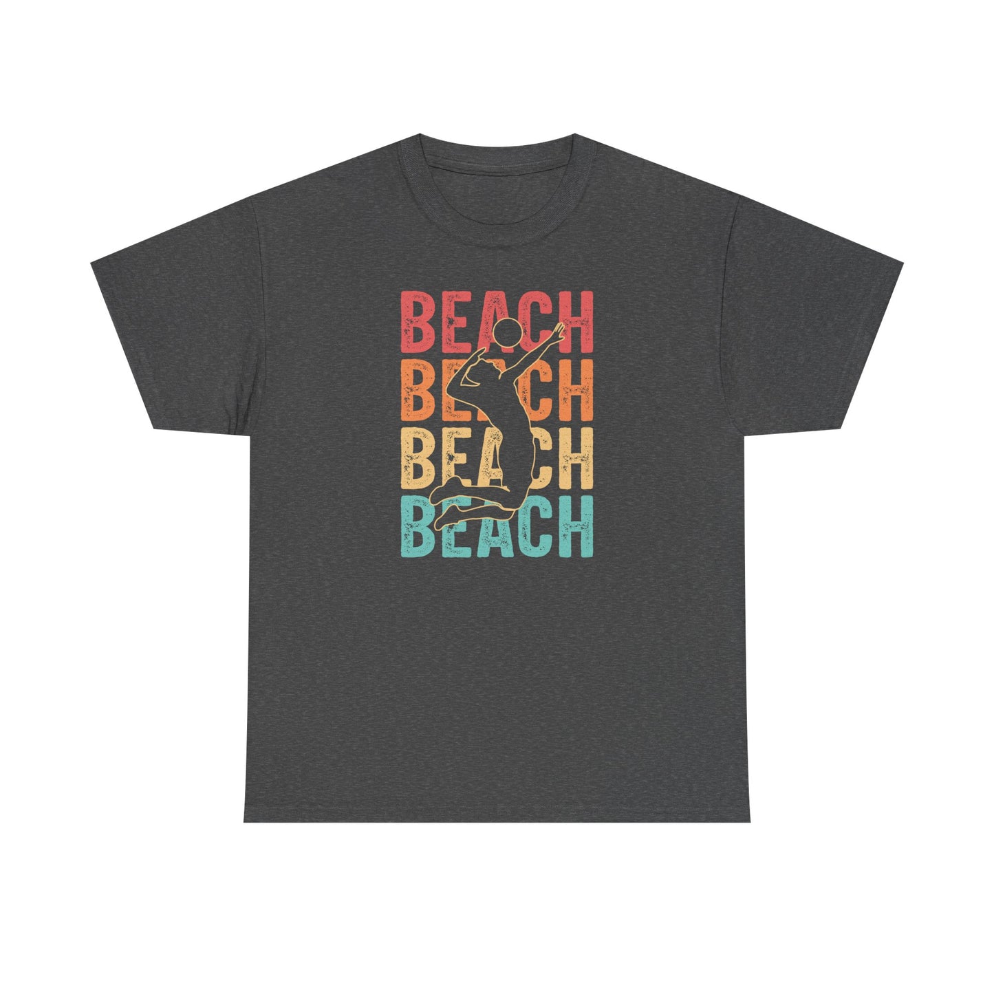 Beach Vibes Unisex Heavy Cotton Tee, Summer T-Shirt, Beachwear, Vacation Apparel, Graphic Tee, Gift for Beach Lovers