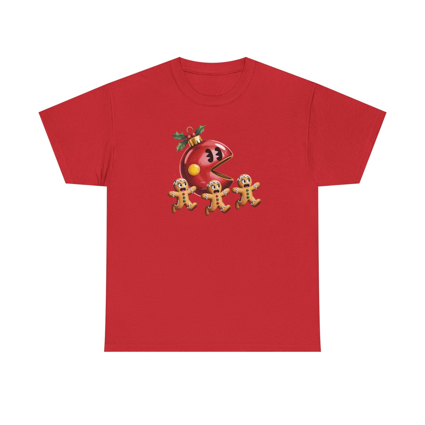 Festive Holiday Tee, Christmas Gift, Retro Video Game Shirt, Gingerbread Print, Casual Wear, Fun Holiday Apparel, Gift for her