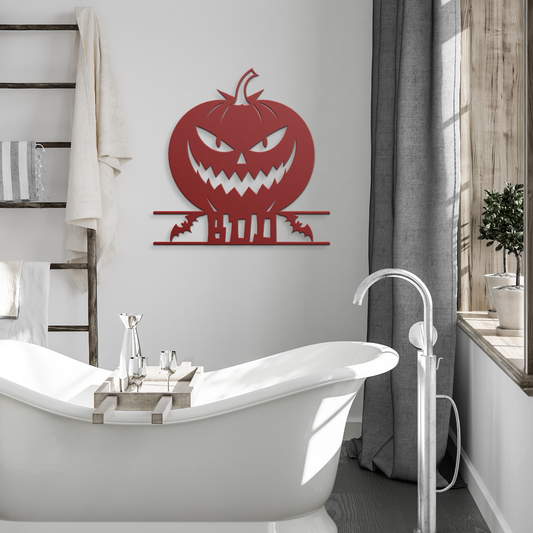 Boo_Metal_Wall_Art_1_Red_Modern_Bathroom_Mockup.png