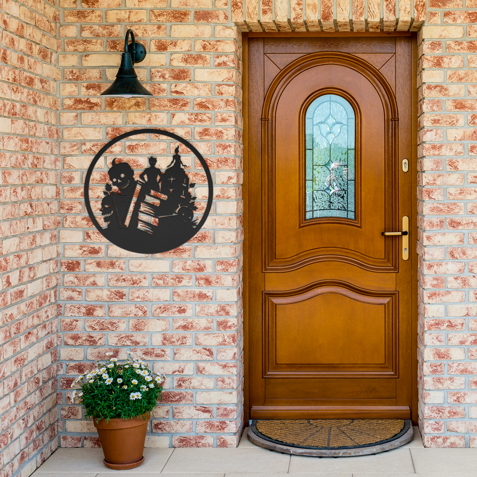 Books_Halloween_Metal_Wall_art_Black_Brick_Entrance_Mockup.png