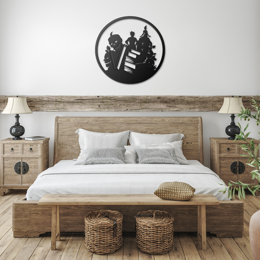 Books_Halloween_Metal_Wall_art_Black_Farmhouse_Bedroom_Mockup.png