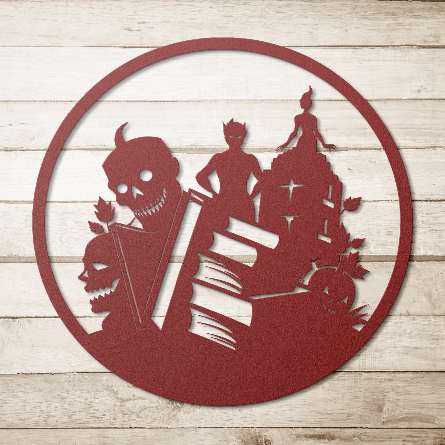 Books_Halloween_Metal_Wall_art_Red_Simple_Wood_BKGD_Mockup.png
