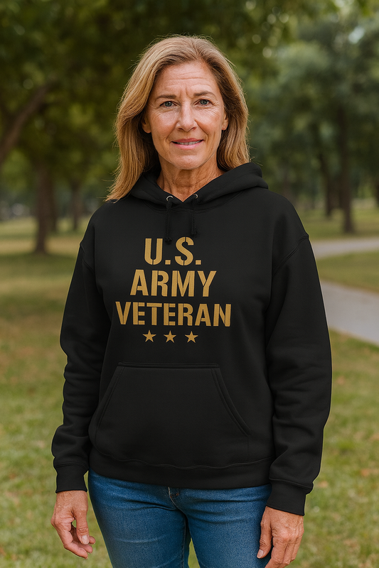 U.S. Army Veteran Hooded Sweatshirt, Military Appreciation Gift, Unisex Sweatshirt, Veterans Day Gift, Comfortable Hoodie, Casual Wear