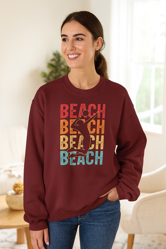 Beach Vibes Unisex Crewneck Sweatshirt - Perfect for Summer Days, Beach Lovers, Vacation, Casual Wear, Gift Idea