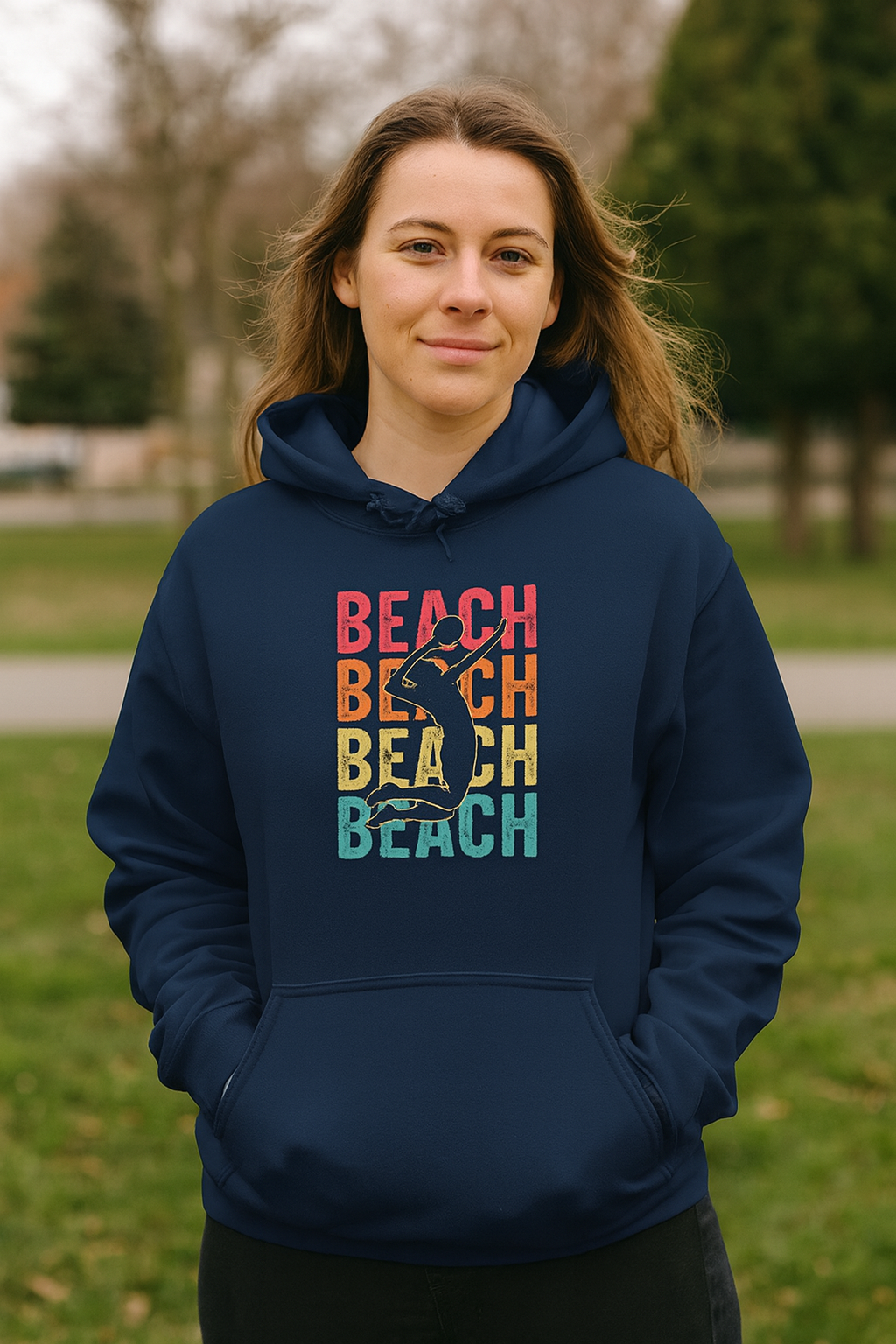 Beach Vibes Unisex Hooded Sweatshirt - Tshirt Gift, Gift For Volleyball Lover, Perfect for Summer Days, Casual Outings, Beach Trips, Gifts