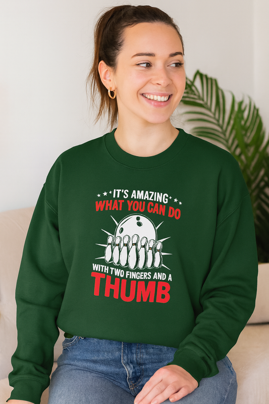Bowling Humor Crewneck Sweatshirt | Funny Gift for Bowlers | Unisex Sweatshirt | Bowling League Apparel | Perfect for Game Night