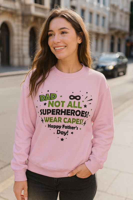 Dad Superhero Sweatshirt, Heavy Blend Crewneck, Perfect Father's Day Gift, Casual Lounge Wear, Cozy Birthday Present